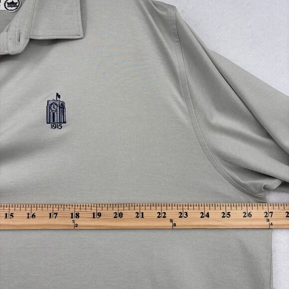 Peter Millar Golf Polo Shirt Mens XXL Gray Summer Comfort Short Sleeve Neutral - Picture 10 of 12